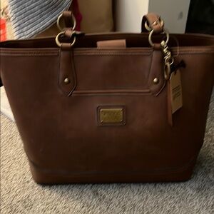 Brown Leather Tote Bag